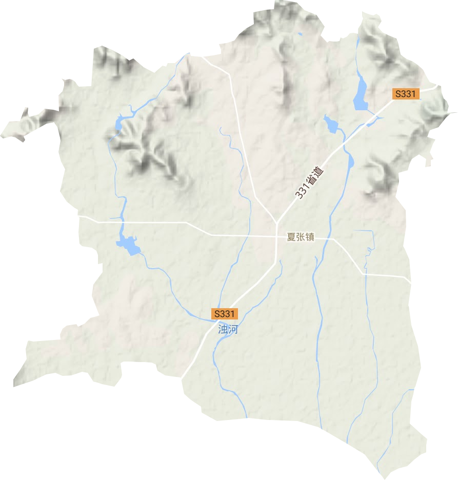 夏张镇地形地图