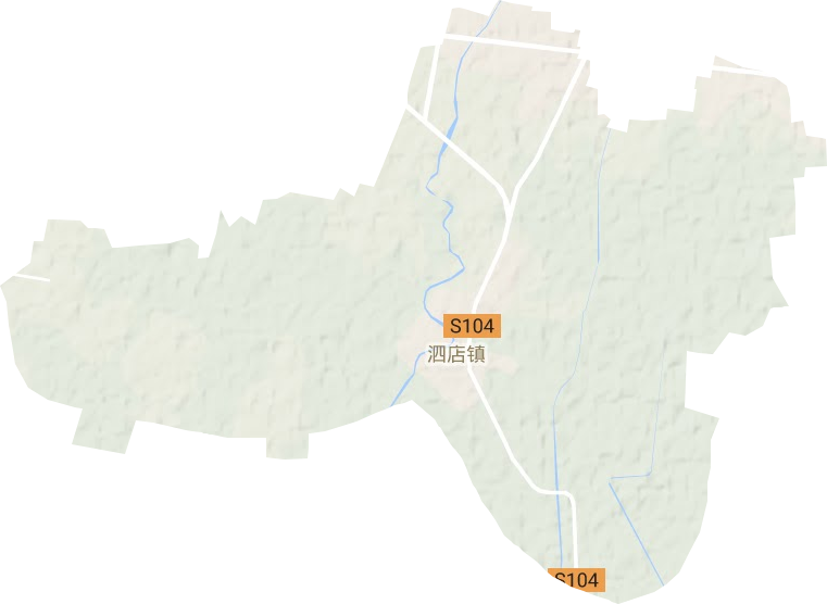 泗店镇地形地图