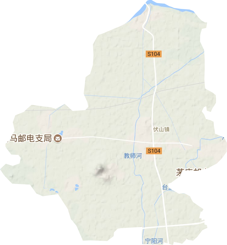 伏山镇地形地图