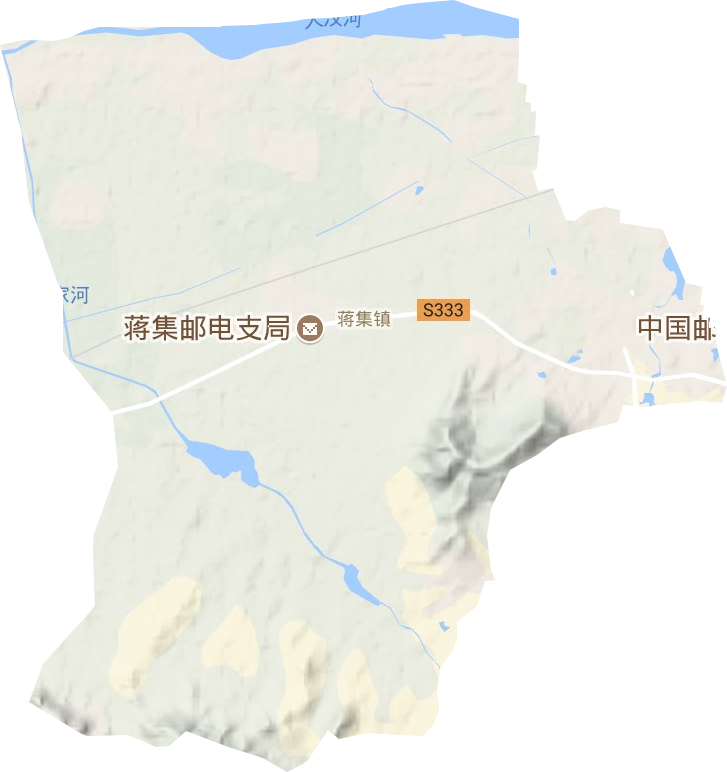 蒋集镇地形地图