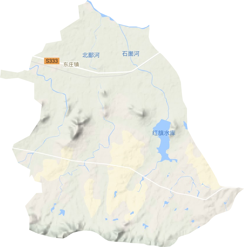 东庄镇地形地图