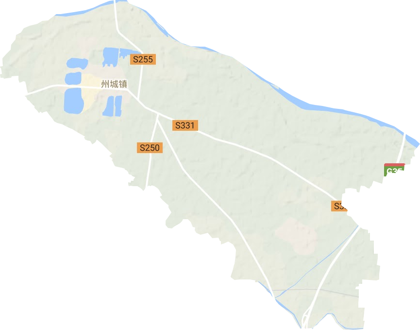 州城街道地形地图