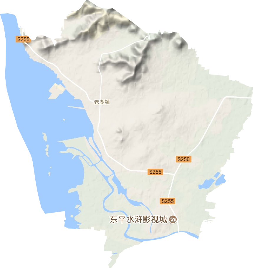 老湖镇地形地图