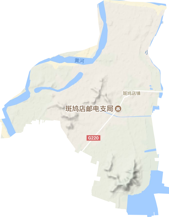 斑鸠店镇地形地图