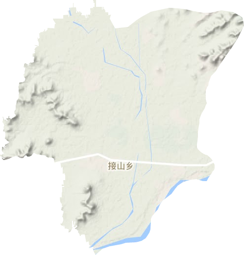 接山镇地形地图