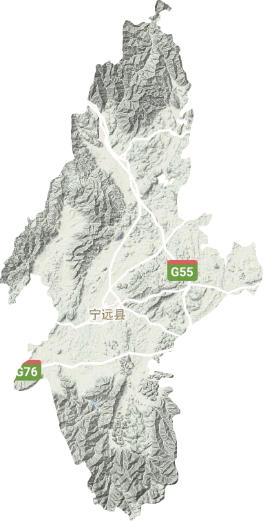 宁远县地形地图