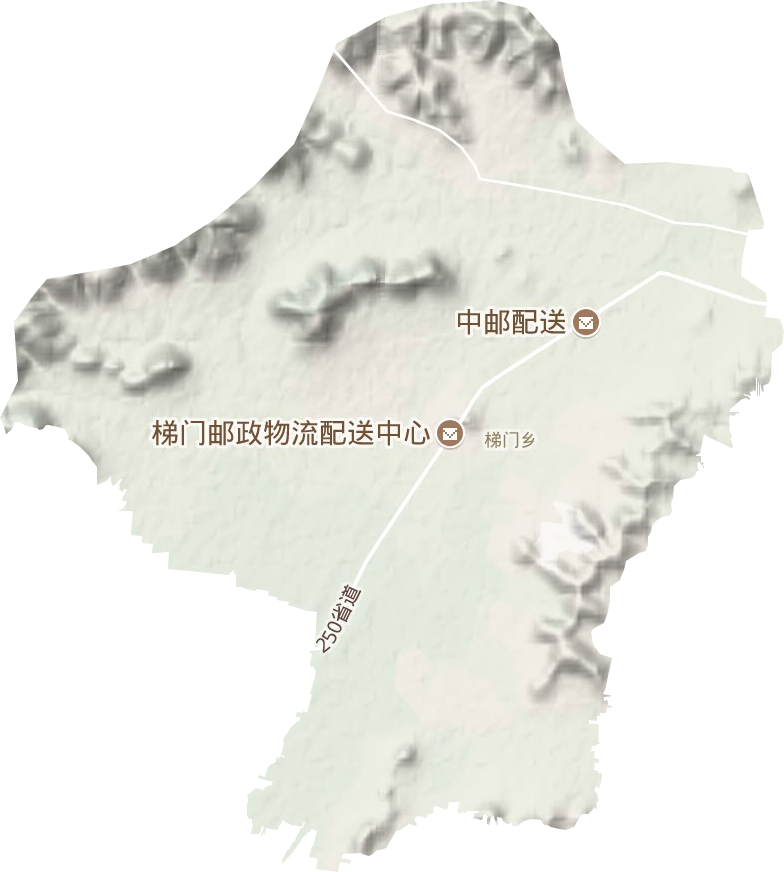 梯门镇地形地图