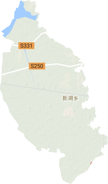 新湖镇地形地图