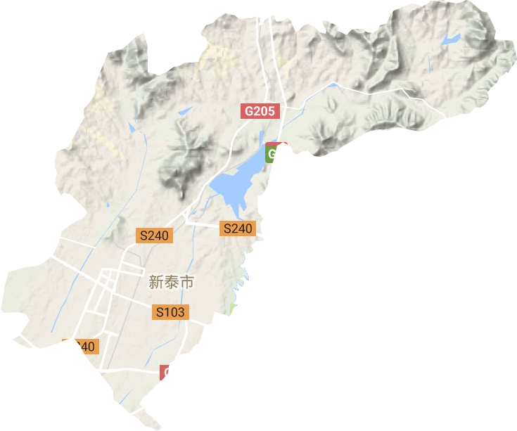 青云街道地形地图