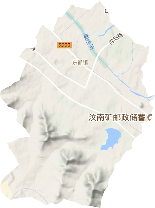 东都镇地形地图