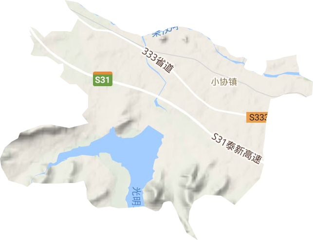 小协镇地形地图