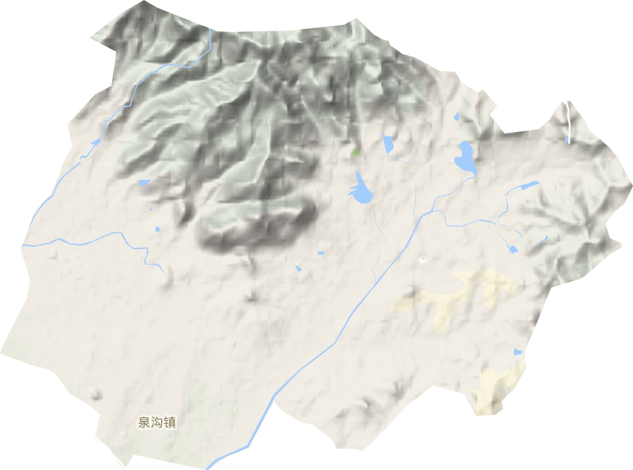泉沟镇地形地图