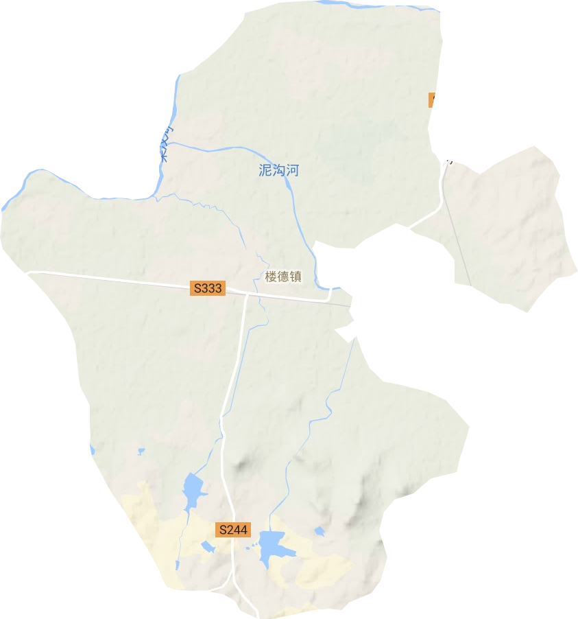 楼德镇地形地图