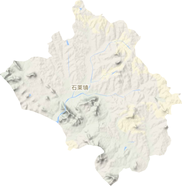 石莱镇地形地图