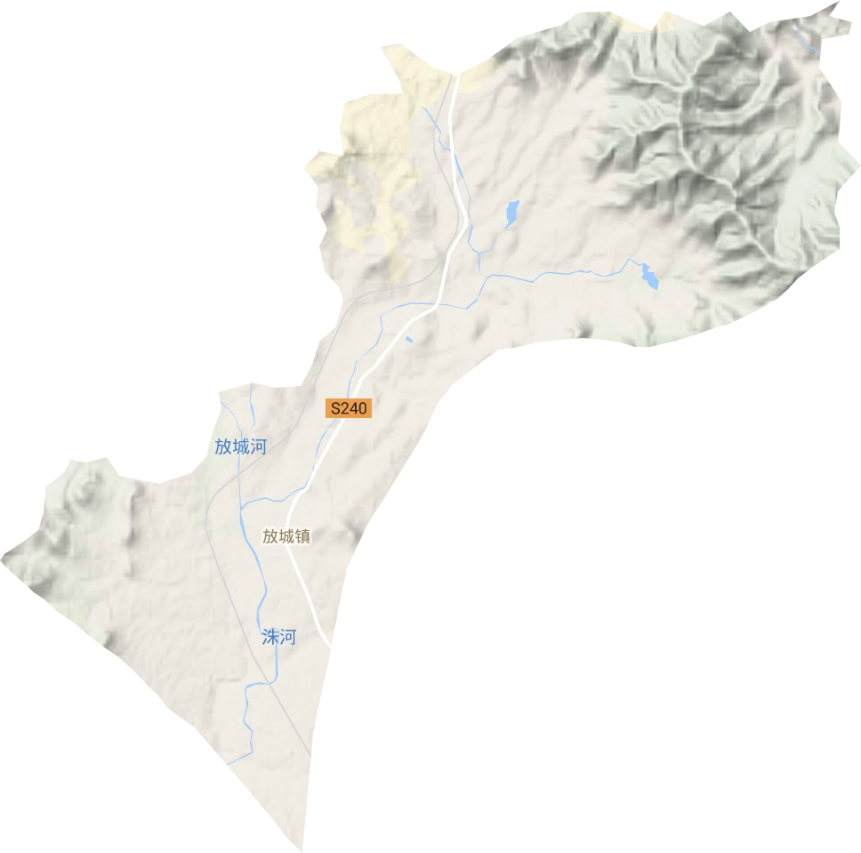 放城镇地形地图