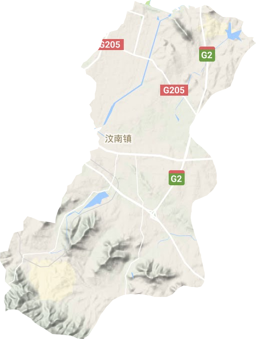汶南镇地形地图