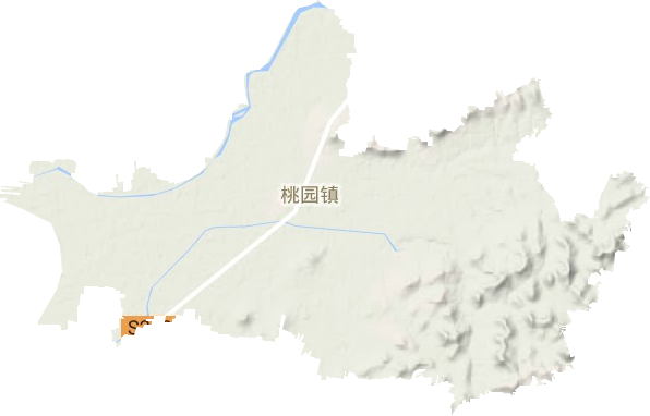 桃园镇地形地图