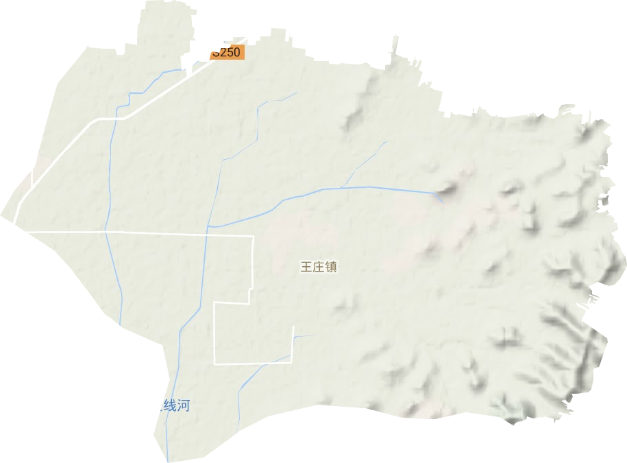 王庄镇地形地图