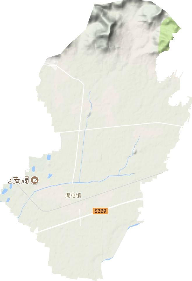 湖屯镇地形地图