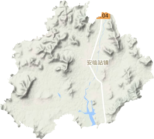 安临站镇地形地图