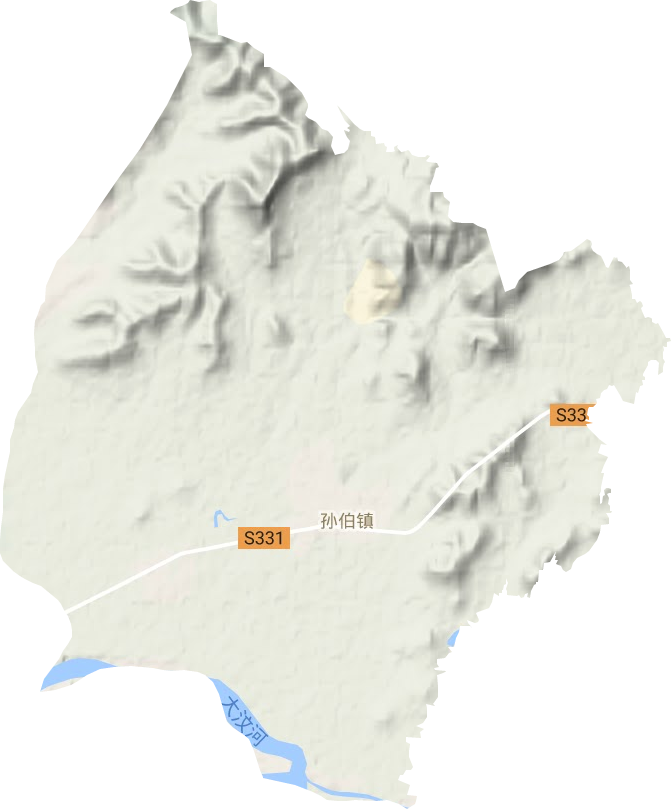 孙伯镇地形地图