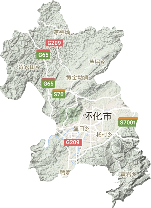鹤城区地形地图