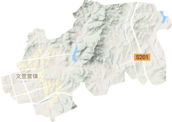 文登营镇地形地图