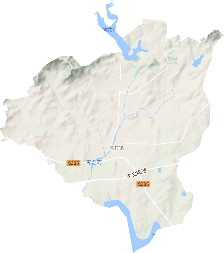 高村镇地形地图