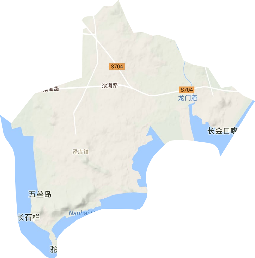 泽库镇地形地图