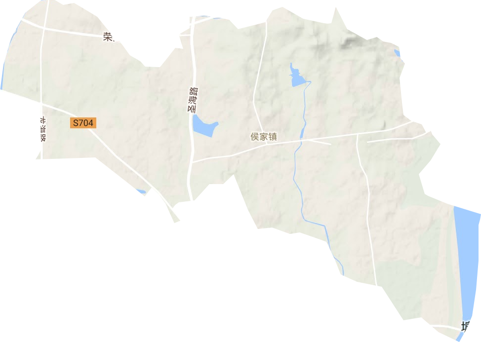 侯家镇地形地图