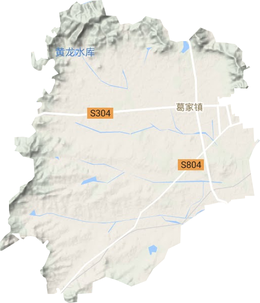 葛家镇地形地图