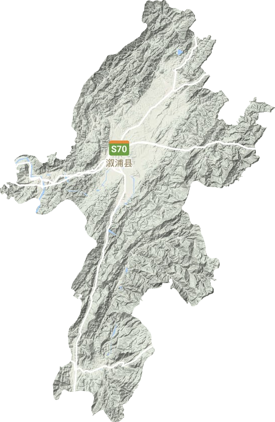 溆浦县地形地图