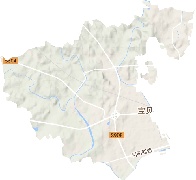 城西街道地形地图