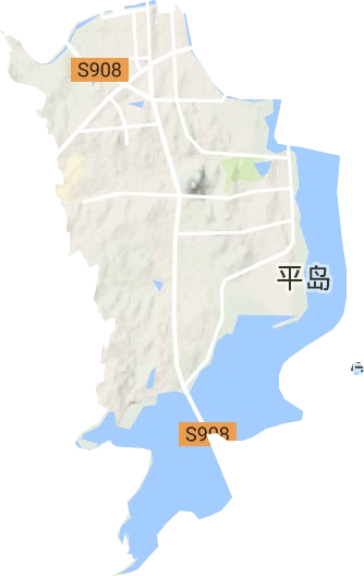 崂山街道地形地图