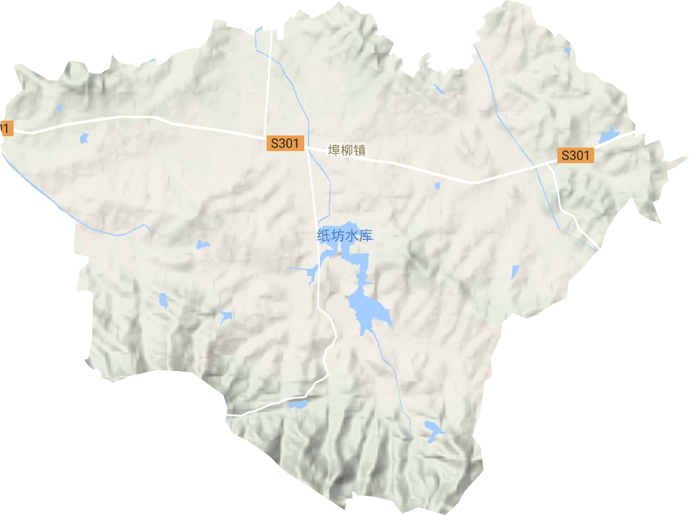埠柳镇地形地图