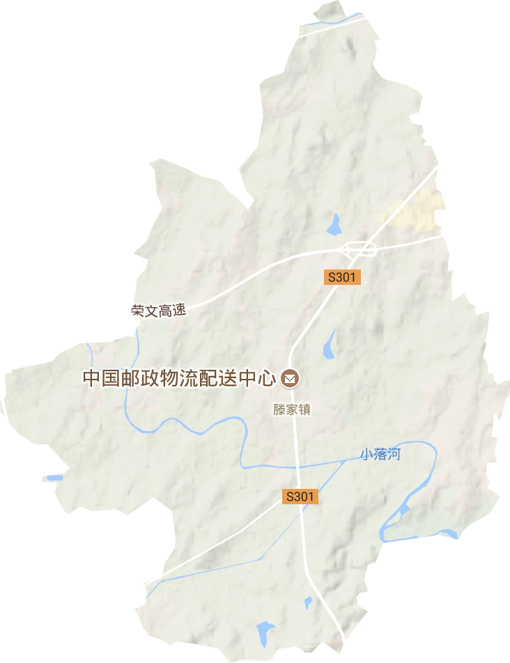 滕家镇地形地图