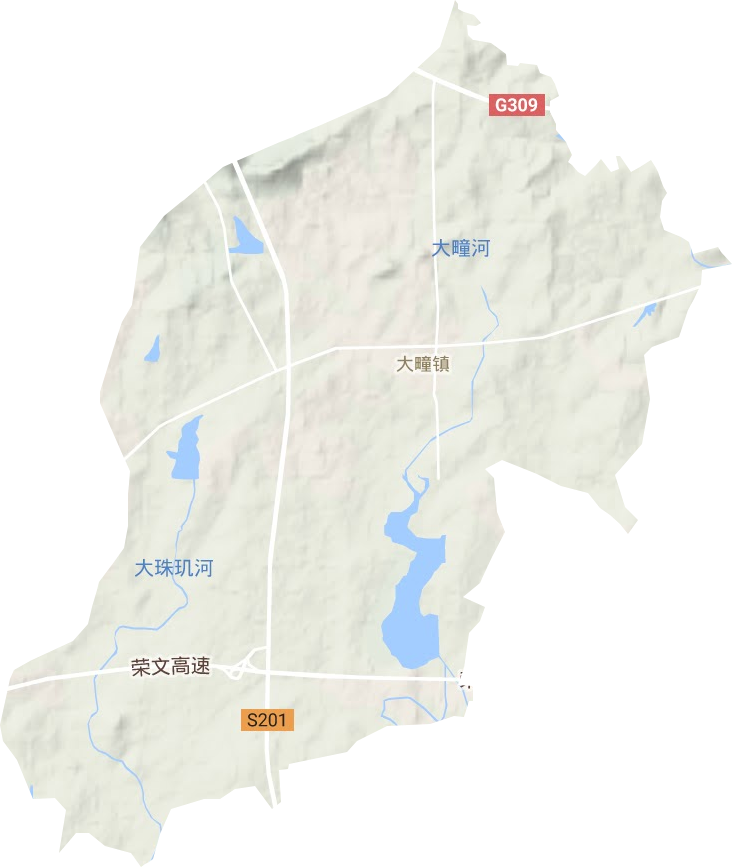 大疃镇地形地图