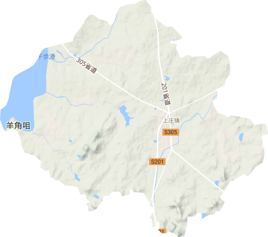 上庄镇地形地图
