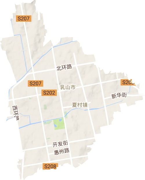 城区街道地形地图