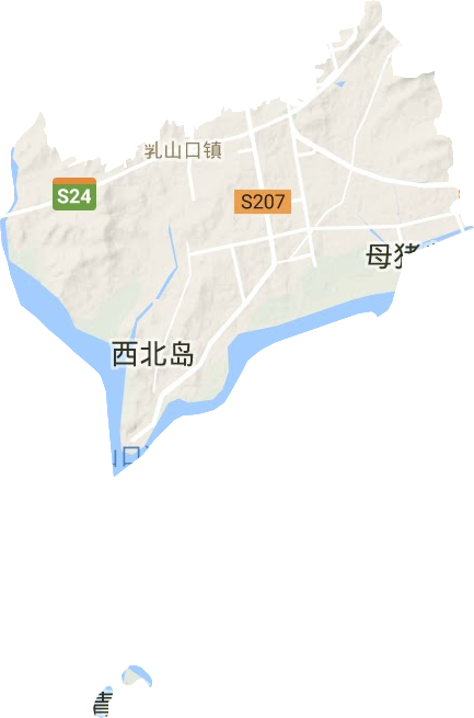 乳山口镇地形地图