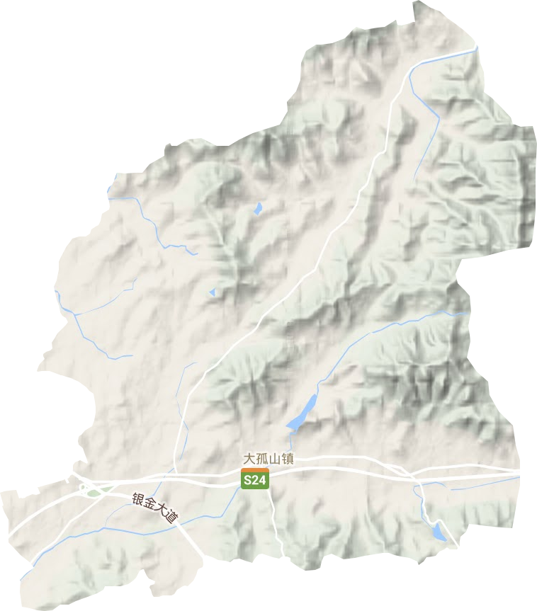 大孤山镇地形地图