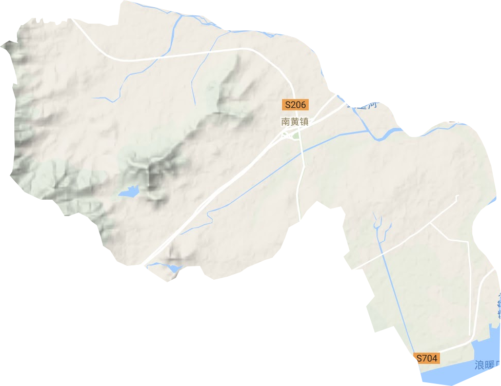 南黄镇地形地图