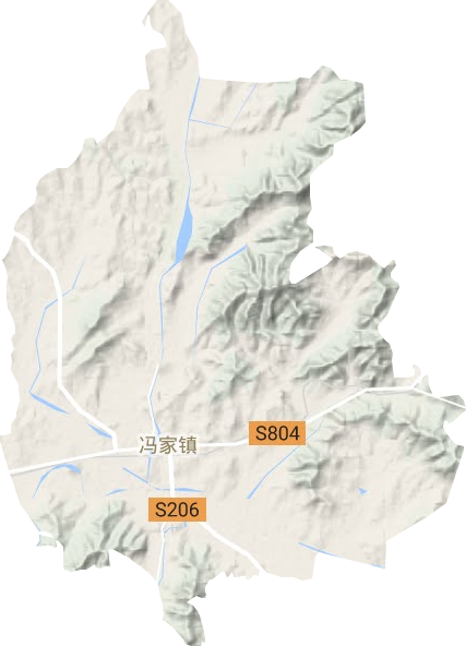冯家镇地形地图