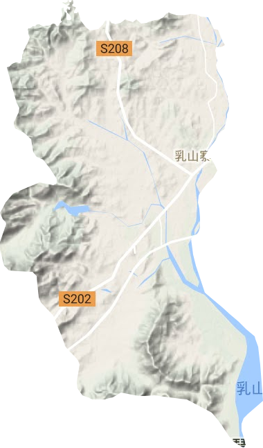 乳山寨镇地形地图