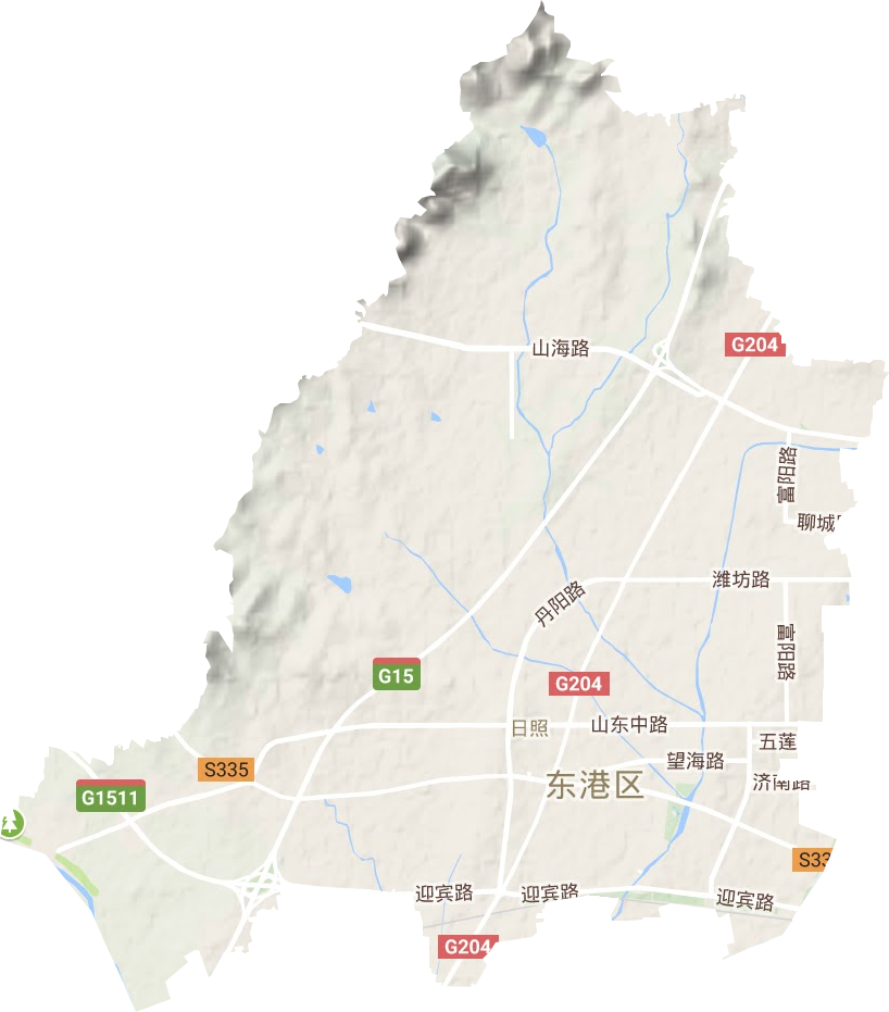 日照街道地形地图