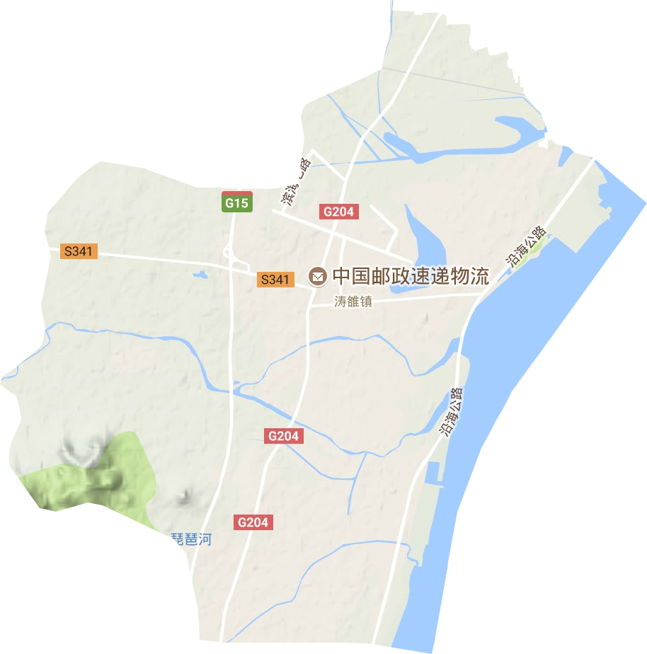 涛雒镇地形地图