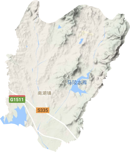 南湖镇地形地图