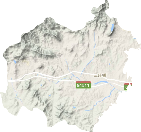 三庄镇地形地图