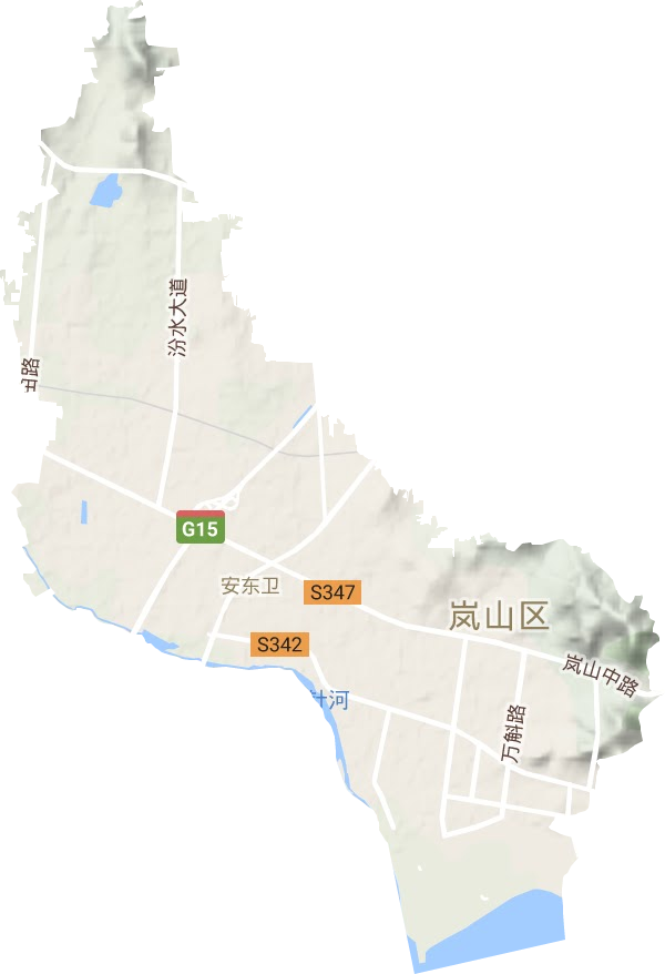 安东卫街道地形地图