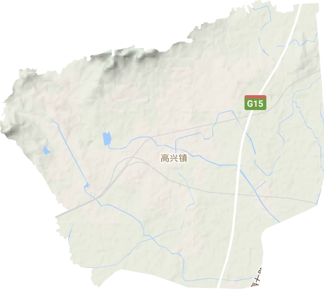 高兴镇地形地图